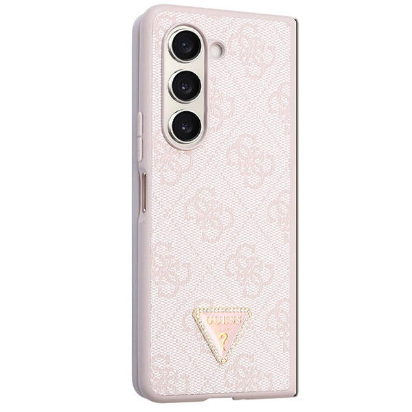 Etui Guess GUHCZFD5P4TDPP F946 Galaxy Z Fold 5 różowy/pink hardcase Leather 4G Triangle Strass Case