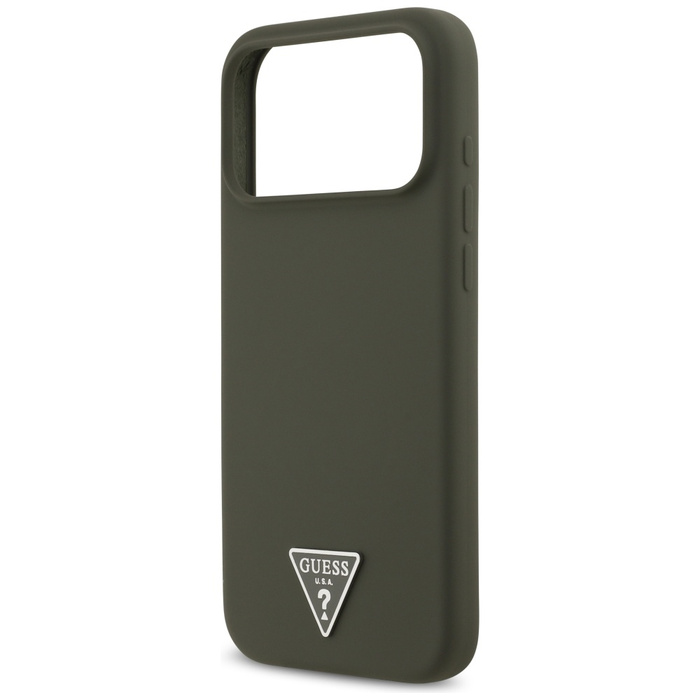 Etui Guess Silicone Triangle Logo        MagSafe do iPhone 17 Pro Max khaki