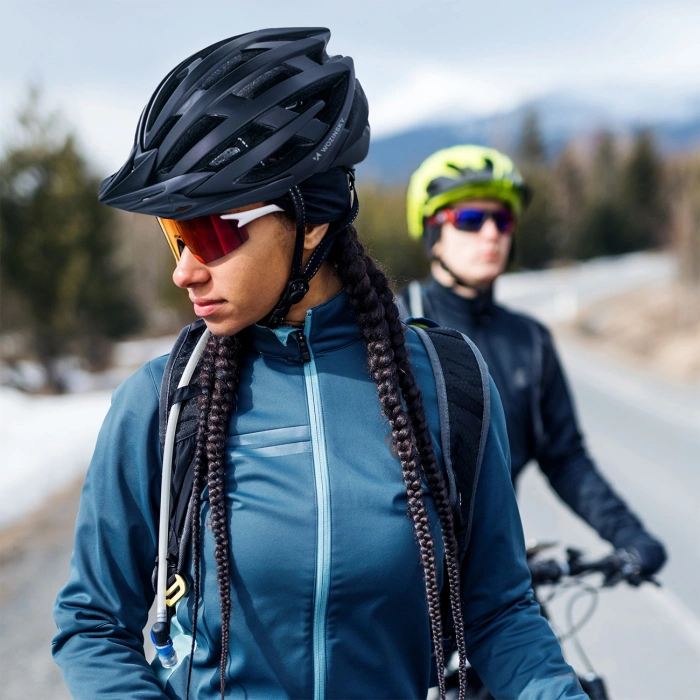 Kask rowerowy MTB Wozinsky  z tylną lampką USB M - czarny