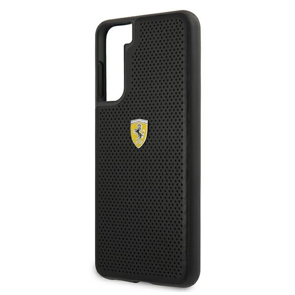 Etui FERRARI Samsung Galaxy S21 G991 On Track Perforated FESPEHCS21SBK Czarny Hardcase