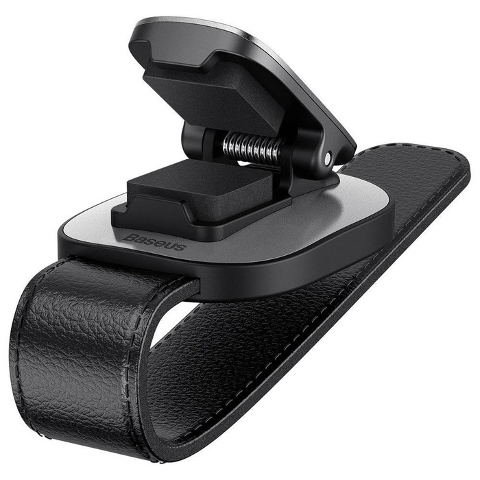 Baseus samochodowy uchwyt klips na okulary do okularów srebrny (ACYJN-B0S)