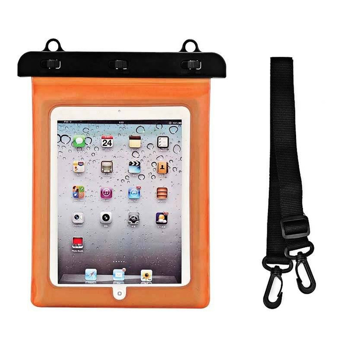 Wodoodporne etui do tabletu PVC - pomarańczowe