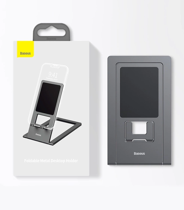 [PO ZWROCIE] Baseus składany biurkowy stojak uchwyt na tablet grafitowy (LUKP000013)