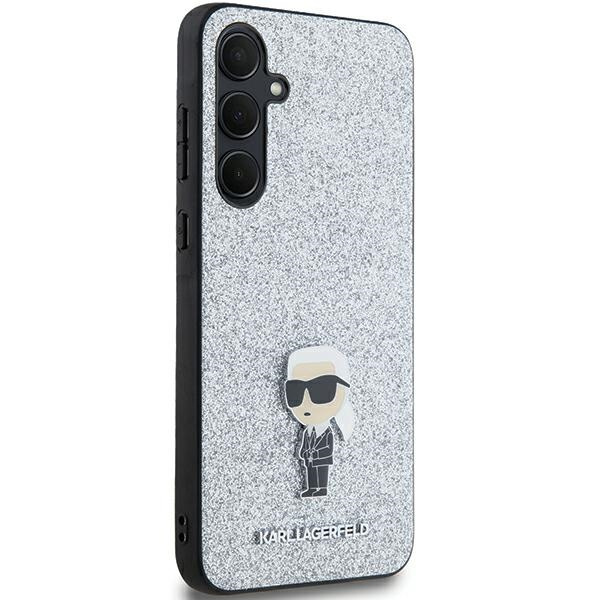 Etui Karl Lagerfeld KLHCSSamsung Galaxy A55GCNPSG Samsung Galaxy A55 Samsung Galaxy A556 srebrny/silver hardcase Fixed Glitter Choupette Logo Metal Pin