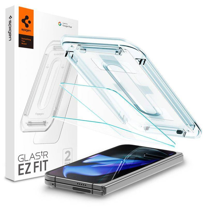 Szkło Spigen Google Pixel 9 Pro Fold Glass tR EZ Fit (Cover 2 Pack) Przezroczyste 