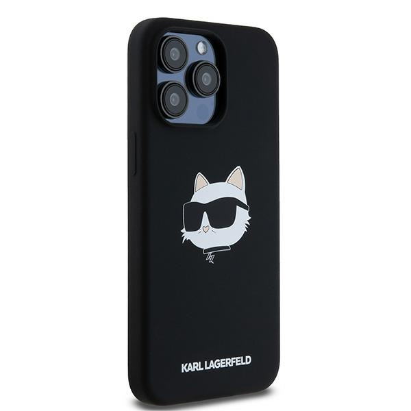 Etui Karl Lagerfeld KLHMP15XSCHPPLK iPhone 15 Pro Max 6.7" czarny/black hardcase Silicone Choupette Head MagSafe
