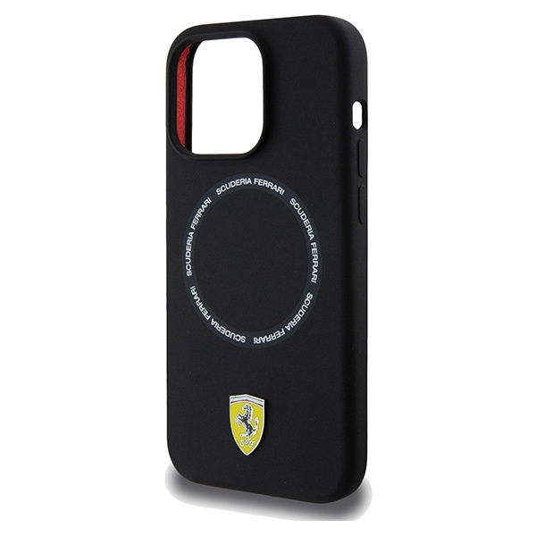 Etui Ferrari FEHMP15XSBAK iPhone 15 Pro Max 6.7" czarny/black hardcase Printed Ring MagSafe Case