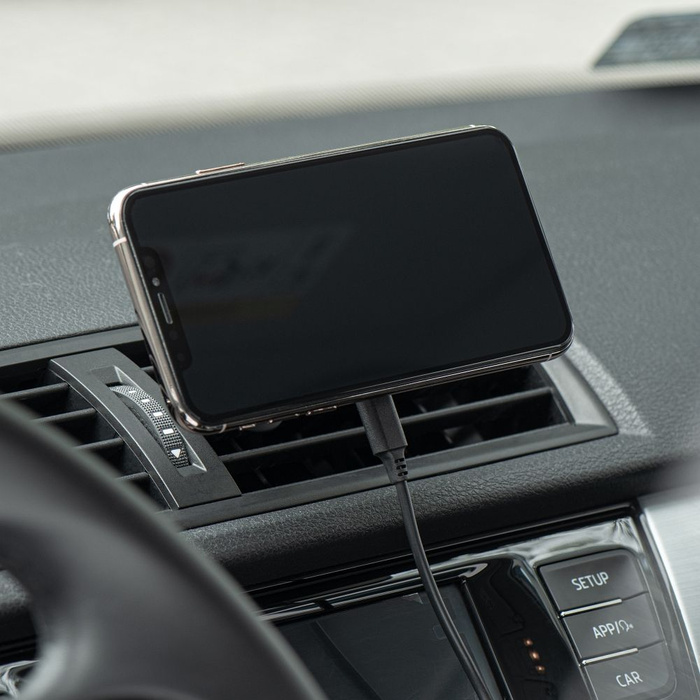 FORCELL uchwyt samochodowy do deski/szyby ładowaniem indukcyjnym kompatybilny z MagSafe 15W HS2