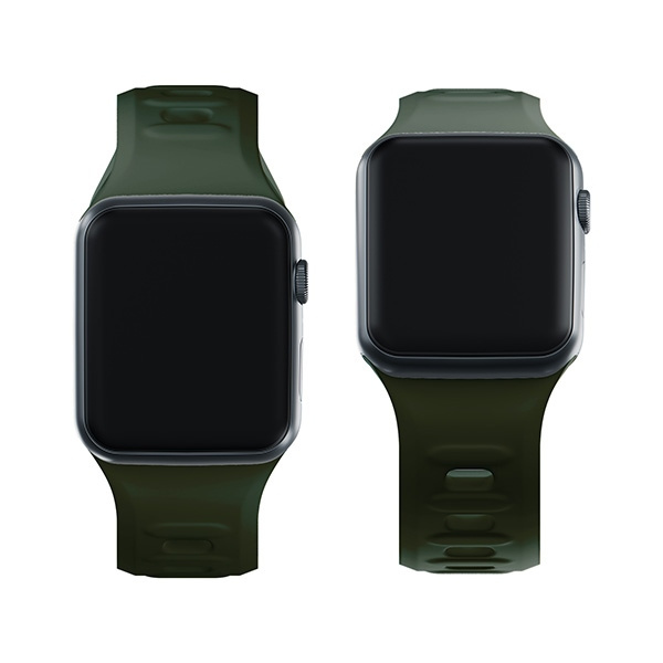 3MK Silicone Watch Strap Ciemnozielony/ Dark Green dla Apple Watch 42/44/45/49mm