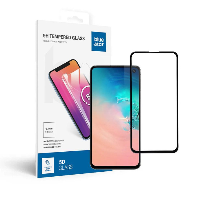 Szkło hartowane do Samsung Galaxy S10e (full glue / case friendly) Blue Star 5D czarne