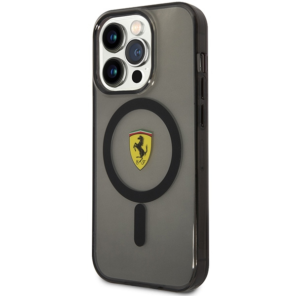 Etui Ferrari FEHMP14XURKK iPhone 14 Pro Max 6.7" czarny/black hardcase Translucent Magsafe Case