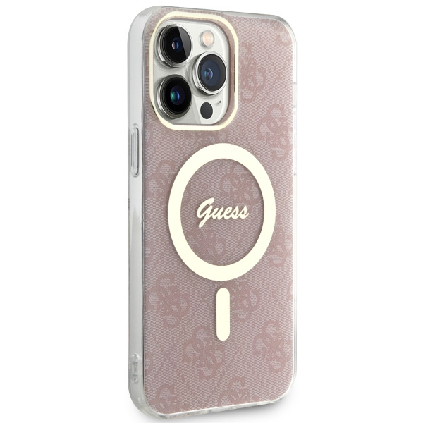 Etui Guess GUHMP13XH4STP iPhone 13 Pro Max 6.7" różowy/pink hardcase 4G MagSafe Case
