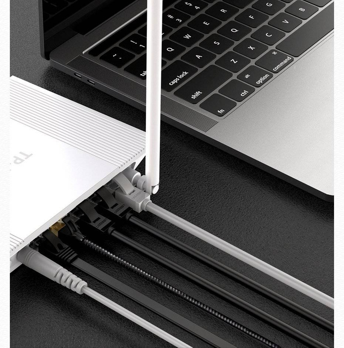 Ugreen kabel przewód internetowy sieciowy Ethernet patchcord RJ45 Cat 6 UTP 1000Mbps 5 m niebieski (NW102 11204)