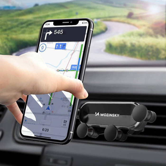 Wozinsky Gravity Car Mount grawitacyjny uchwyt samochodowy na kratkę wentylacyjną nawiew czarny (WCH-05)