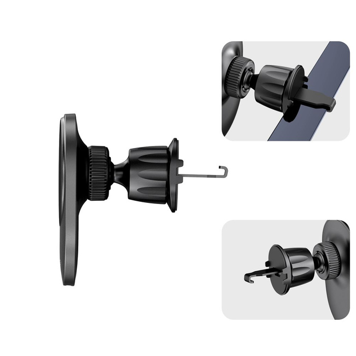 UCHWYT TECH-PROTECT MM15W-V1 MAGNETIC MAGSAFE VENT CAR MOUNT WIRELESS CHARGER 15W BLACK
