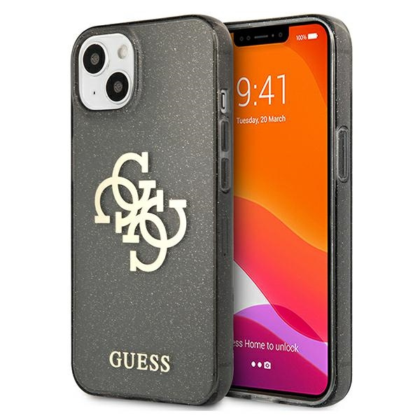 Etui GUESS Apple iPhone 13 Mini Glitter 4G Big Logo Czarny Hardcase