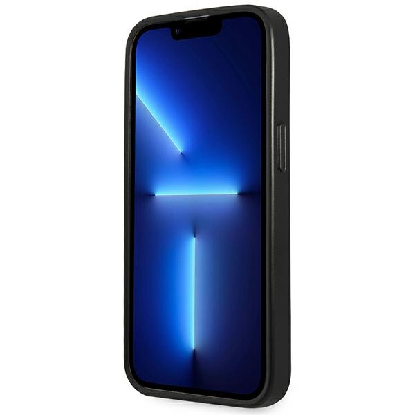 Etui GUESS Apple iPhone 14 Pro Max SaffianoTriangle Logo Czarny Hardcase