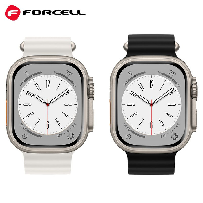 Pasek do Apple Watch Forcell F-Design FA12 dziurki silikon 38 / 40 / 41 mm czarny