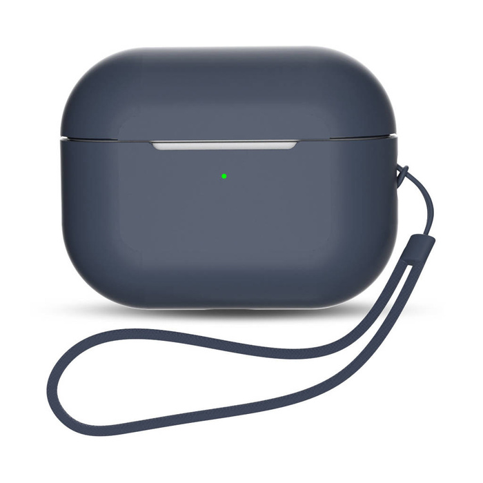 Silikonowe etui AirPods Pro 2 / AirPods Pro 1 + pasek na nadgarstek smycz | niebieskie