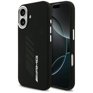 Etui AMG Silicone Oversize Rhombs        MagSafe do iPhone 17 czarny