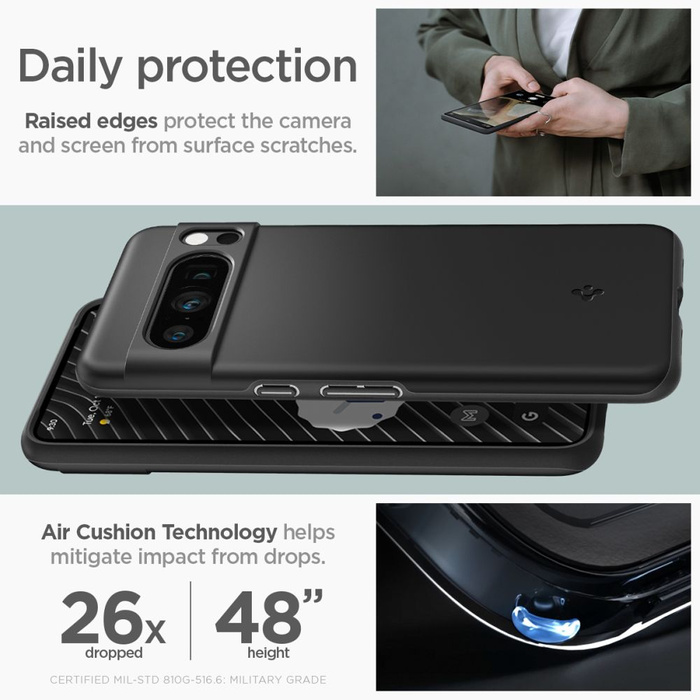 Etui Spigen Thin Fit Google Pixel 8 Pro Black Case