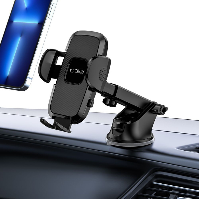 Uchwyt na telefon TECH-PROTECT V3 UNIVERSAL WINDSHIELD & DASHBOARD CAR MOUNT BLACK