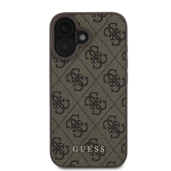 Etui Guess iPhone 16 brązowy/brown HC PU 4G Classic