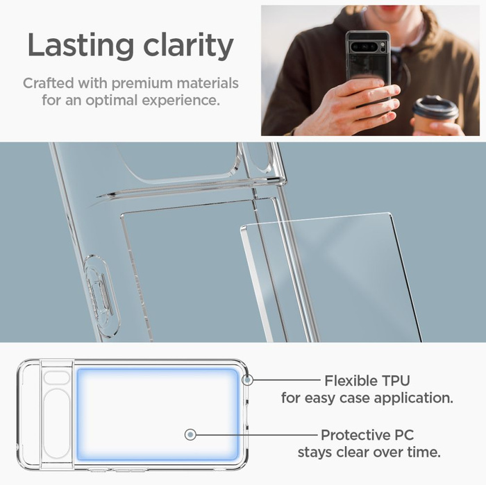 Etui Spigen Ultra Hybrid Google Pixel 8 Pro Crystal Clear Case