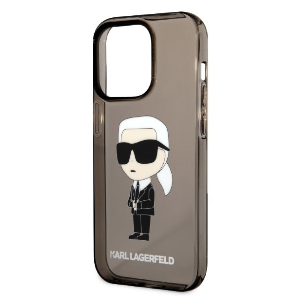 Etui KARL LAGERFELD Apple iPhone 14 Pro Ikonik Karl Lagerfeld Czarny Hardcase