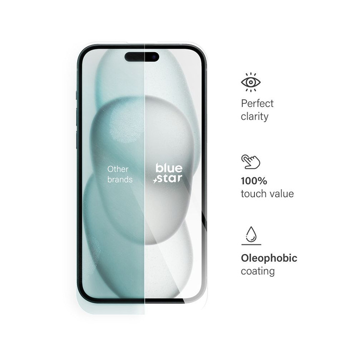 Szkło hartowane do iPhone 15 PLUS / 16 PLUS Blue Star