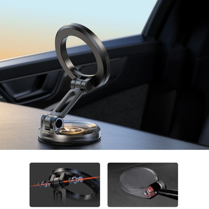 Uchwyt magnetyczny Joyroom JR-ZS505 kompatybilny z MagSafe na deskę rozdzielczą - czarny