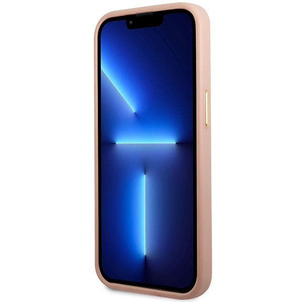 Etui Guess GUHMP14SSAPSTP iPhone 14 6,1" różowy/pink hardcase Peony Logo Plate MagSafe Case