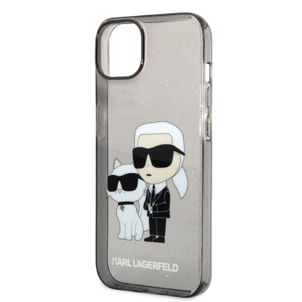 Etui KARL LAGERFELD Apple iPhone 14 Plus IML GLIT NFT Karl&Choupette Czarny Hardcase