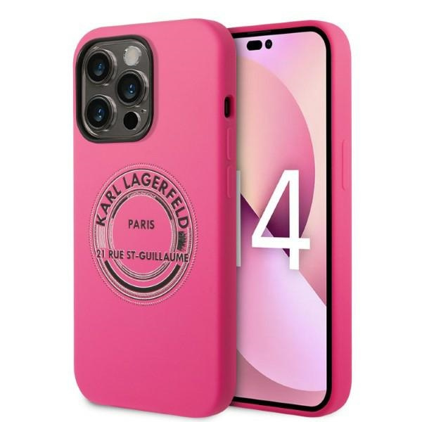 Etui KARL LAGERFELD Apple iPhone 14 Pro Silicone RSG Różowy Hardcase