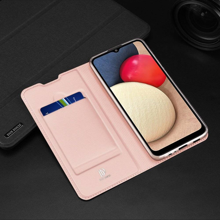 DUX DUCIS Skin Pro kabura etui pokrowiec z klapką Samsung Galaxy A02s EU czarny