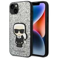 Etui KARL LAGERFELD Apple iPhone 14 Plus Glitter Flakes Ikonik Srebrny Hardcase
