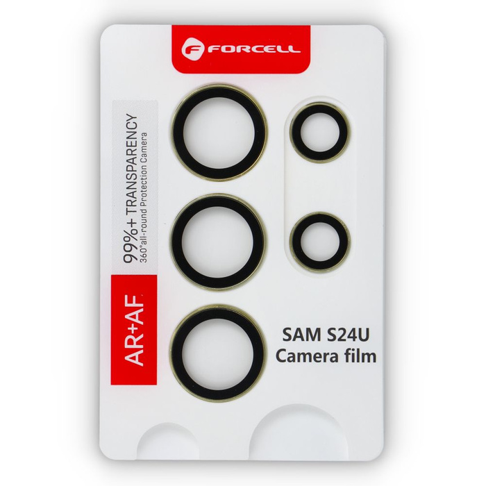 Szkło hartowane na aparat do Samsung S24 Ultra Forcell Premium zółte 0INT