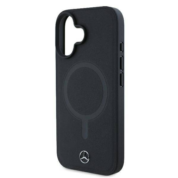 Etui Mercedes iPhone 16 Plus 6.7" czarny/black hardcase Smooth Leather MagSafe