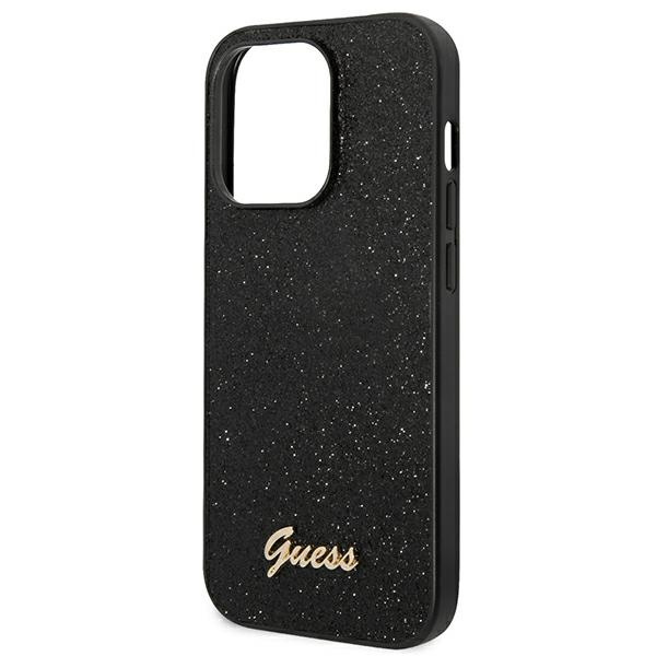 Etui GUESS Apple iPhone 14 Pro Max Glitter Script Czarny Hardcase