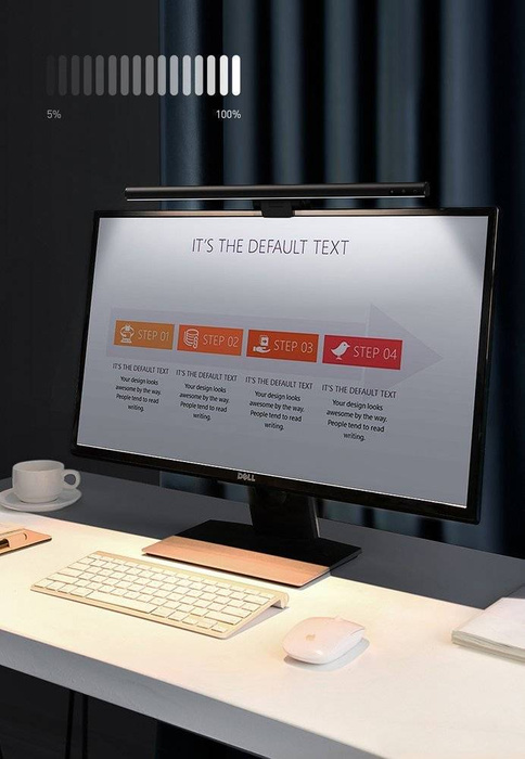 Baseus i-wok lampka LED na monitor do pulpitu oświetlenie ekranu czarny (DGIWK-B01)
