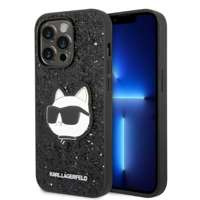 Etui Karl Lagerfeld iPhone 14 Pro 6,1" czarny/black hardcase Glitter Choupette Patch