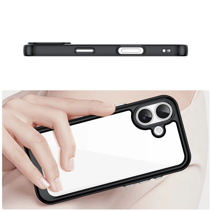 Etui Outer Space iPhone 17 Czarne Przezroczyste