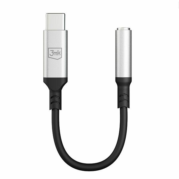 3MK Adapter USB-C - Jack 3,5 mm czarny/black