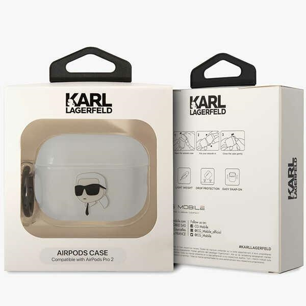 Etui Karl Lagerfeld KLAP2HNIKTCT Airpods Pro 2 cover transparent  Ikonik Karl Lagerfeld Case