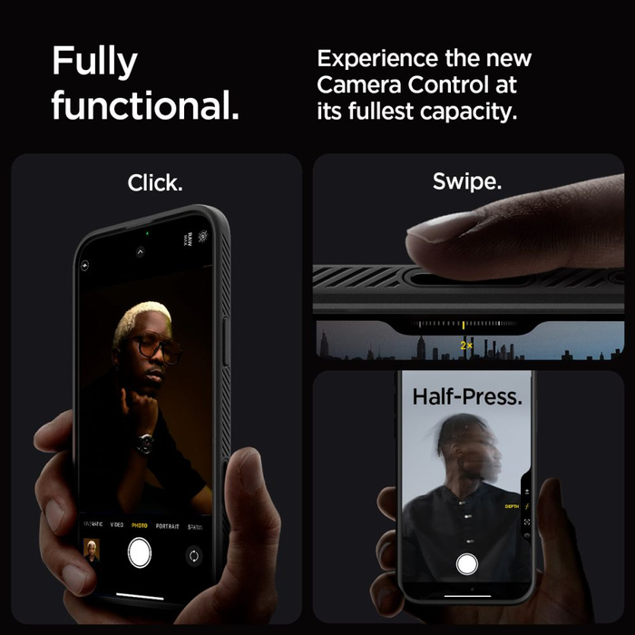 ETUI SPIGEN IPHONE 16 PRO MAX LIQUID AIR ”T” MAG MAGSAFE MATOWE CZARNE