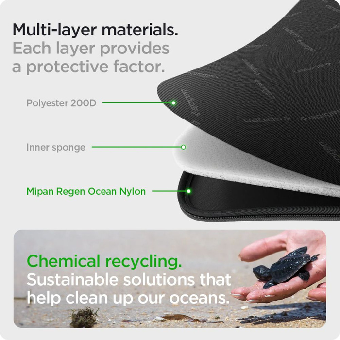 Etui SPIGEN KLASDAN KD100 SLEEVE LAPTOP 15-16 BLACK