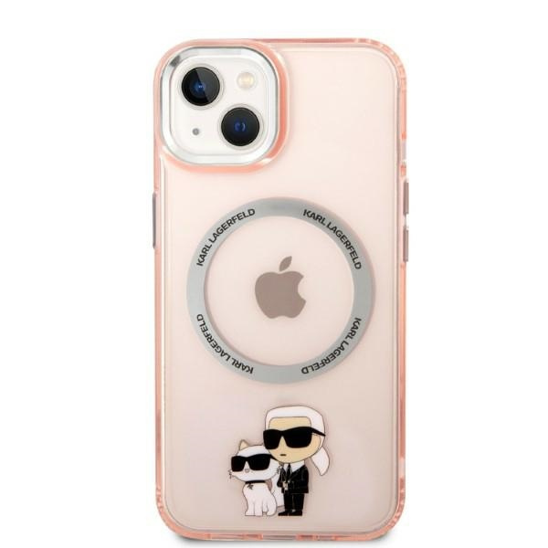 Etui Karl Lagerfeld Klhmp14shnkcip Iphone 14 6,1" Hardcase Różowy/pink Iconic Karl&choupette Magsafe Case