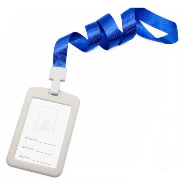 Uchwyt na identyfikator z smyczą - szary