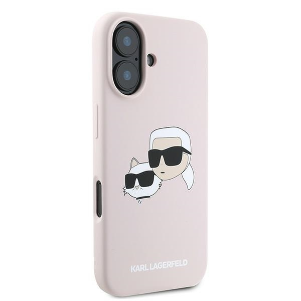 Etui Karl Lagerfeld iPhone 16 Plus różowy/pink HC MagSafe Sil Double Heads Print
