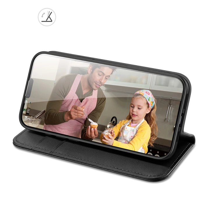 Etui Dux Ducis Hivo na iPhone 16e z klapką i ochroną RFID - czarne